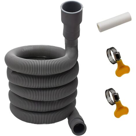 Flexible d'évacuation universel,Tuyau de vidange pour machine à laver,3M Flexible d'évacuation universel,rallonge de tuyau pour lave-vaisselle,Rallonge de Tuyau de Vidange pour Tuyau