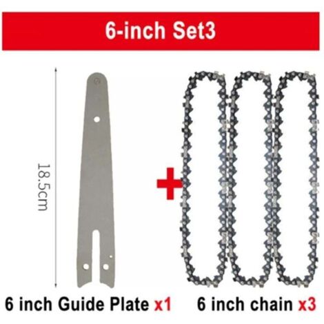 Guide de Chaîne Tronçonneuse 6 Pouces Lame Portable Mini Scie Électrique Élagage Jardin Bûcheronnage Accessoire (1/3)