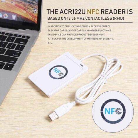 Lecteur Graveur NFC USB Sans Contact RFID ACR122U A9 Compatible Cartes