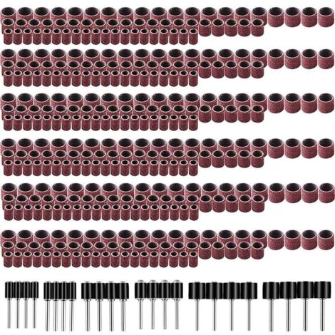 Tambour De Ponçage Comprenant 360 Pièces Bandes de Ponçage et 24 Pièces Tambour Mandrin pour Dremel Outils Rotatifs (1/5)