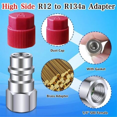 Kit Conversion R12 Vers R134a Adaptateur Raccord AC 1 4 Pouce Système Réfrigérant Automatique