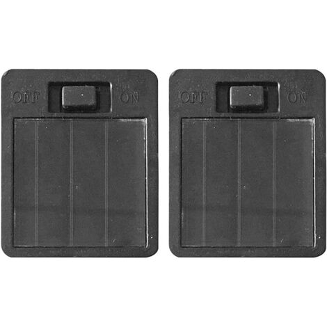 Lot de 2 boîtes à piles solaires de rechange pour lampe solaire à suspendre Noir (1/5)