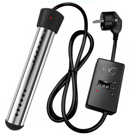 Thermoplongeur Baignoire 2000w Thermoplongeur éLectrique Thermoplongeur De Voyage,Thermoplongeur En Acier Inoxydable,Chauffe-eau électrique Thermoplongeur de piscine(Chronométrage intelligent,noir) (1/5)