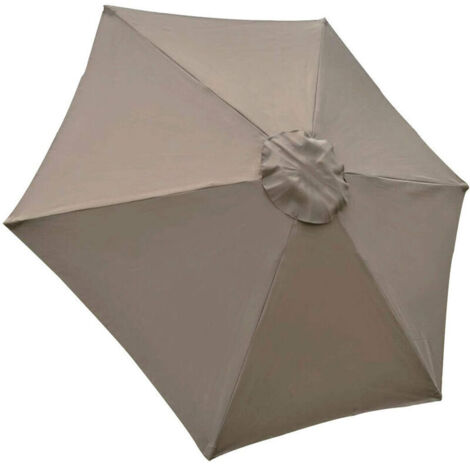 Housse de rechange pour parasol, 6 baleines, 2 m, imperméable, anti-UV, tissu de rechange, Kaki (1/5)