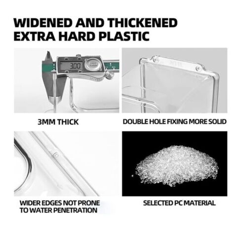 Housse de protection contre la pluie et les intempéries pour sonnette de porte en plastique PC, transparente et étanche
