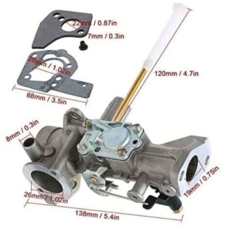 Carburateur de Rechange pour Moteurs Briggs & Stratton, Numéro de Pièce 498298, 692784, 495951, 492611, 495426, 490533, Convient pour les Moteurs de 5HP.