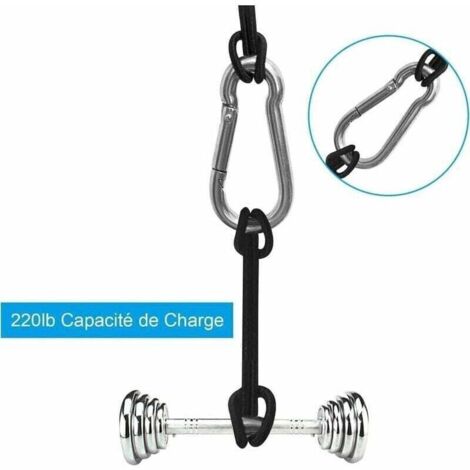 M6 Mousqueton Inox, 20 PCS Mousqueton de Fixation pour Charges Lourdes - Mousqueton en Acier Inoxydable Capacit de Charge de 120 kg/260 lb, 304 Crochet Mousqueton Balancoire 60mm x 6 mm (1/3)