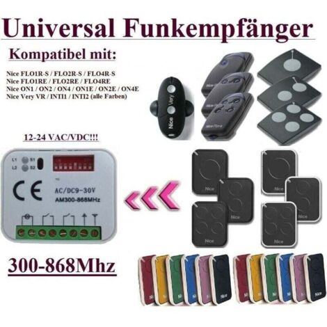 Récepteur Universel Compatible Avec La Télécommande Doorhan 433,92 Mhz, Récepteur Sans Fil 2 Canaux (433-868 Mhz), Code Tournant/Fixe, 12-24 V Ca/Cc