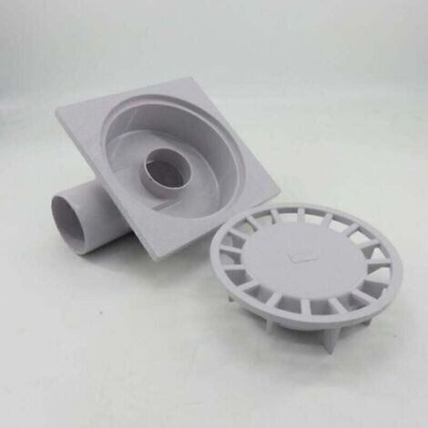 Par 200mm X 200mm Sortie 75mm Siphon de Sol Salle de Bains Salle Humide Douche Plastique Pvc1pcs blanc