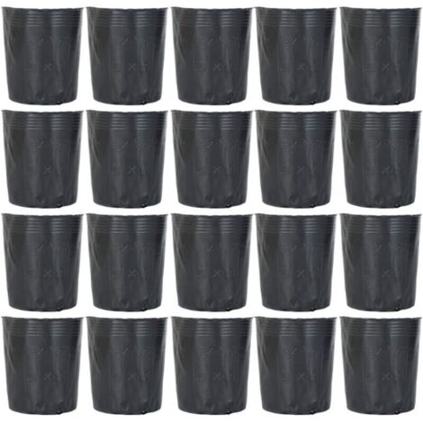 – Lot de 100 pots de pépinière en plastique dégradables – 5 tailles 6,5 à 20 cm – Légers et réutilisables – Pour semis et boutures - 100Pcs