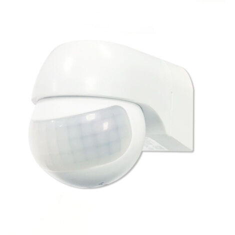 Détecteur de mouvement infrarouge IP54 sur le mur, compatible LED, portée max. 10 m/180° (blanc), (1/5)