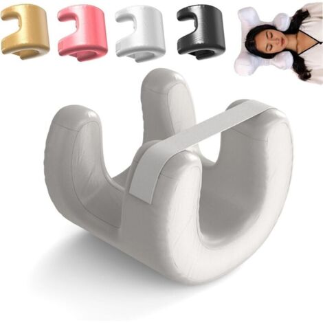 Oreiller Anti-Âge Anti-Rides,Oreiller Ergonomique Cervical,Combat Les Rides du Sommeil,Mousse à Mémoire de Forme, pour Dormir sur Le Dos ou sur Le Côté (Blanc)