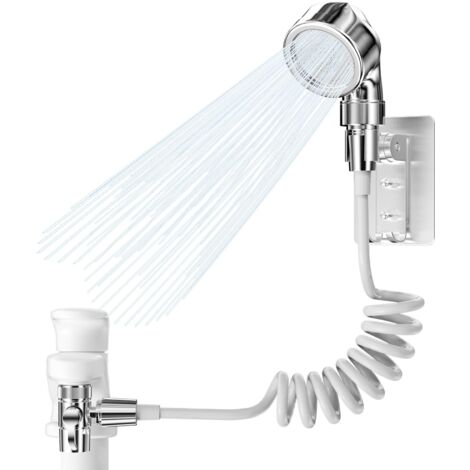 Douchette Adaptable sur Robinet, Douchette Lavabo avec Tuyau Extensible de 2m, Douchette Evier pour Douche et Bidet, Douchettes de Salle de Bain, pour le Lavage des Cheveux, Pet Douche (1/5)