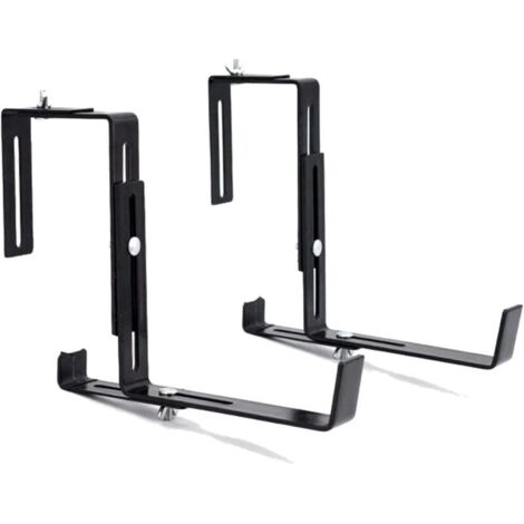 Lot de（2） supports pour pots et jardinières réglables pour boîte de fenêtre, patio, jardin, clôture, pergola, balcon