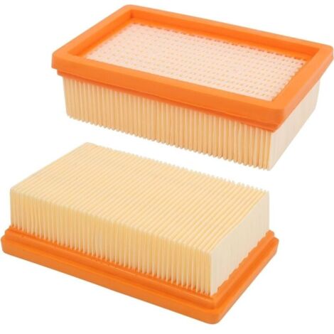 Lot de 2 Filtre Remplacement pour Aspirateur Krcher WD4 WD5 WD6 MV4 MV5 MV6 pliss Plat