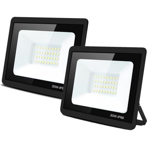 Lot de 2 Projecteurs LED Blanc Froid 30W Extrieur, Projecteur LED tanche IP66 pour Jardin Projecteur Extrieur LED (1/5)