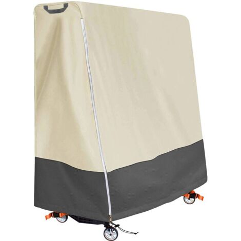 Housse imperméable pour table de ping-pong, utilisable en intérieur et en extérieur, dimensions : 165 x 71 x 175 cm.