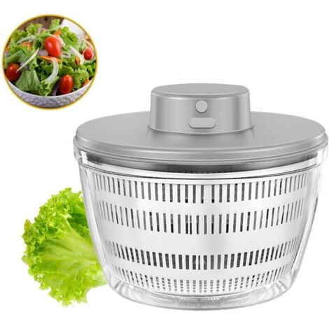 Essoreuse à Salade Automatique sans Fil USB 4000 ML Déshydrateur Automatique pour Fruits et légumes, saladier pour Servir, assèchement Rapide, ustensile de Cuisine dans Une Couleur Tendance
