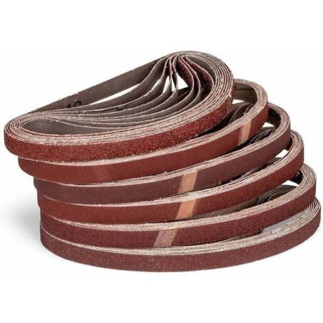 Aimoonsa – Lot de 120 bandes abrasives renforcées 13 x 457 mm – Grain P80 – Pour ponçage bois et métal – Longue durée et liant en résine