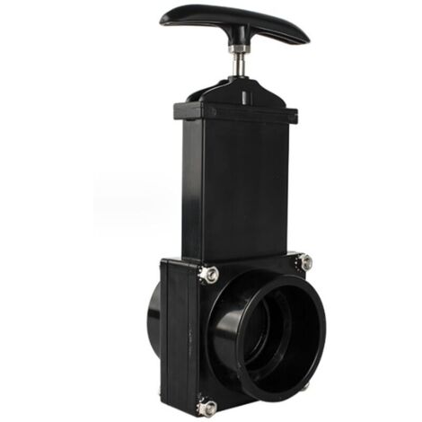 Valve de vidange pour camping-car, diamètre 50 mm, à glissière, noire, robuste et légère, pour eaux usées, compatible avec les caravanes et les fourgons aménagés. Valve anti-retour idéale pour les bas