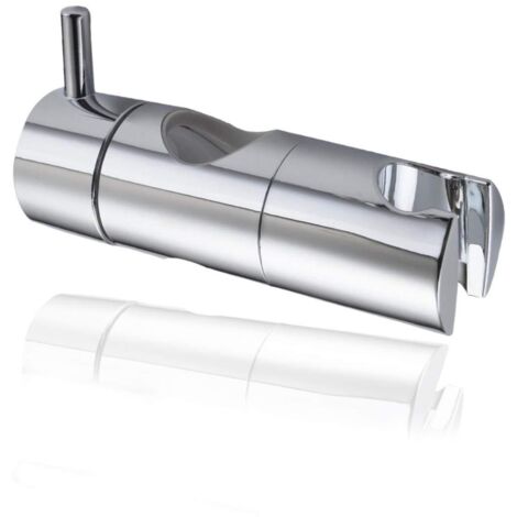 Support Pommeau Douchette, Accroche Douche à Main Ventouse, Fixation Pommeau Douche Mural, Curseur Douche Universel Remplaçable Curseur (22mm, Argent)