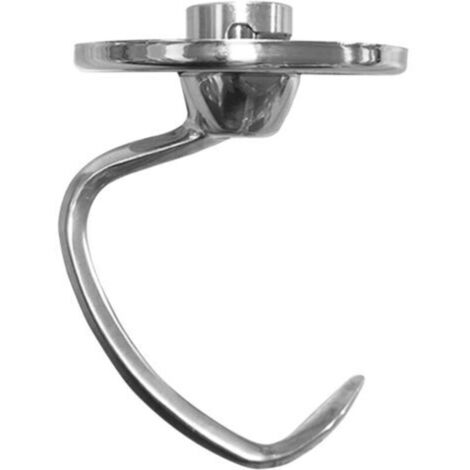 Crochet pétrisseur en acier inoxydable pour robot pâtissier à tête inclinable KitchenAid K45 K45SS KSM75 KSM90 KSM95 KSM100 KSM103 KSM110 KSM150 (4,5/5 pintes). Compatible lave-vaisselle.