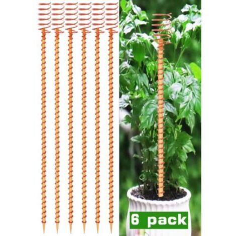 Lot de 6 antennes de Jardinage en cuivre pour électroculture - 33 cm - Tiges en cuivre Pur pour Jardinage et électroculture