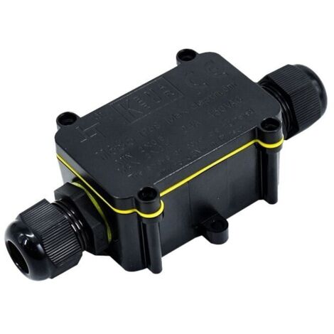 2 Pices Bote de Jonction tanche IP68, Boite de Derivation Etanche Exterieur, Connecteur de Cble 2 Voies Connexions pour Cble 5-9mm 9mm-12mm