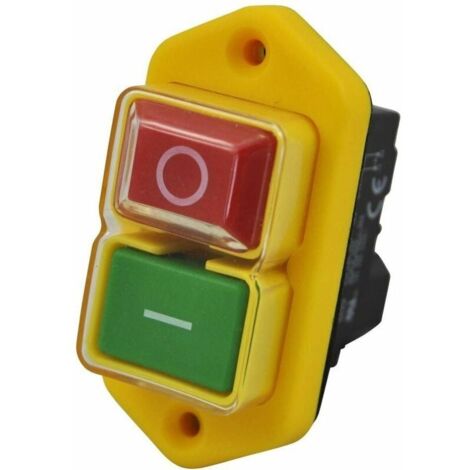 Interrupteur intgr - interrupteur sans tension 230V KJD17 B/YH02-A 5 Broches avec dclencheur minimum de tension et contact de bobine excut,panneau tanche, bouton de dmarrage