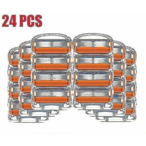 24 Packs Of 5 Blades For Gillette Fusion Proglide Power Replacement Razor Kit