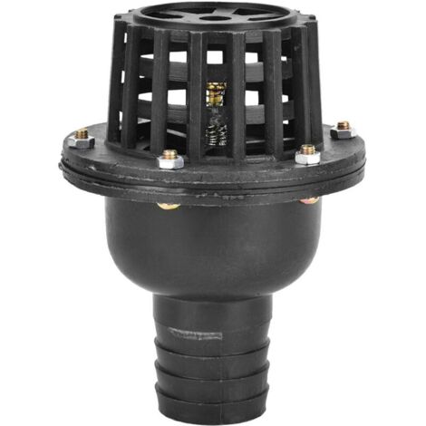 Clapet anti-retour plat basse pression pour pompe à eau, en PVC noir, pour pompe de machine à fluide (1,5")