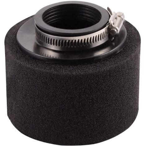 Filtre à air 48 mm à double mousse nettoyante, noir, à ouverture droite, de rechange pour motos 50cc, 70cc, 90cc, 110cc, 125cc et 150cc