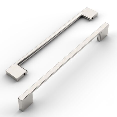 10 Pièces Poignee de Meuble Cuisine Acier Brossé 192mm Alliage de zinc Argent Poignées Meubles avec Vis, pour Bureaux, Tiroirs, Armoires, Placard (1/5)