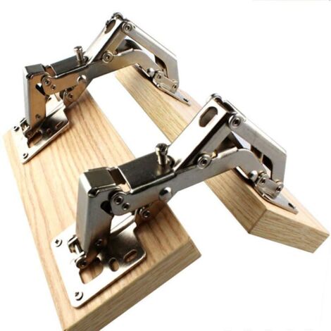 Lot de 2 charnières invisibles 175 degrés sans cadre pour armoire hydraulique, installation réglable, fermeture douce, couverture complète