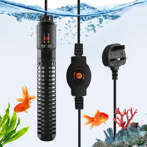 Chauffage d'aquarium 500 W avec contrôleur de thermostat intelligent à affichage numérique de la température LED, chauffage de réservoir pour aquarium de 200 à 300 l