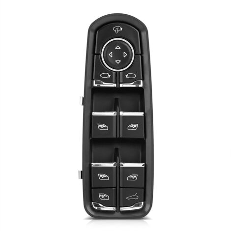 Bouton Lève-Vitre Gauche, Interrupteur Principal électrique Commande Contrôle de Fenêtre pour Panamera/Cayenne/Macan (OEM: 7PP959858R), Non original
