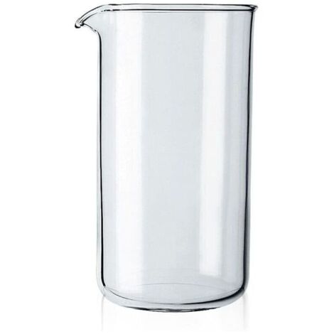 Tasse de rechange pour cafetière à piston, verre – transparent (capacité : trois tasses, 0,35 l, 12 oz)