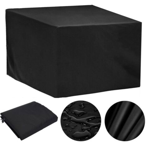 Housse de protection pour mobilier de jardin, 110 x 110 x 85 cm, Oxford Garden, imperméable, coupe-vent et anti-UV (noire)