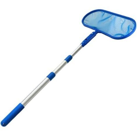 Épuisette de piscine Crystals – Épuisette de piscine avec manche télescopique extensible – Épuisette de bassin à mailles fines pour fontaines, baignoires, spas et aquariums