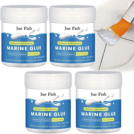 Agent Anti-fuite imperméable Super puissant, scellant d'isolation étanche, adhésif de réparation de fuite Transparent (100g), 4 paquets