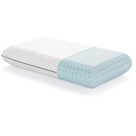 Oreiller à Mémoire de Forme 40x60 cm – Infusé de Gel Rafraîchissant – Coussin Respirant – Housse Lavable – Oreiller Memoire Forme, White