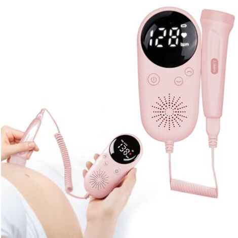 Détecteur portable, alimenté par batterie, idéal pour une utilisation à domicile et une surveillance en toute sécurité – inspiré par l'amour maternel (rose)