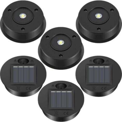 Paquet de 6 pièces de remplacement de lumière solaire, pièces de lanterne solaire, panneau solaire LED, lumière d'ombre pour suspension extérieure