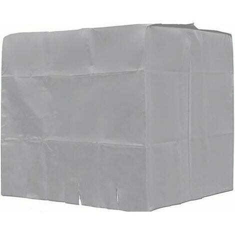 Bâche de réservoir d'eau, SL.GT Bâche Couverture Réservoir IBC pour Cuve 1000L, Capôt de Protection Container Citerne Eau, Anti-poussière Anti-UV Anti-Pluie, 120x100x116cm (Gris)