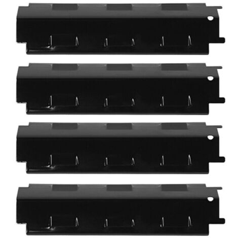 Plaque Chauffante pour Gril à Gaz, en Acier Inoxydable Épaissi Chauffer Uniformément, Rechange de Panneau Chauffant de Chauffante de Barbecue Diffuseur de Flamme 37cm(4pcs)