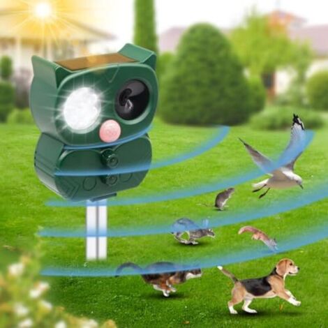 Repulsif Chat Exterieur, Répulsif Chat Exterieur Repulsif Chat, Répulsif Animaux Ultrasound Répulsif pour Chien, Chat, Lapins, Renards