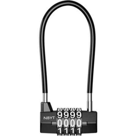 Cadenas à Combinaison, Cadenas à Anse Longue, Serrure à Combinaison à 4 Chiffres, Petit Numero Cadenas Code Résistant Aux Intempéries, Cadenas de Câble de Bagage pour Gymnase, Garage