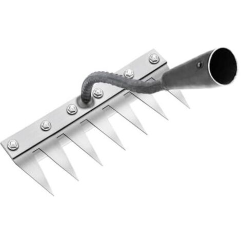 Râteau de Désherbage Multifonction en Métal, Râteau De Jardin 7 Dents, Râteau De Jardin Portable pour Désherber, Outillage De Jardin pour Désherber/Ameublir/Semence (sans Manche) 7 Dents