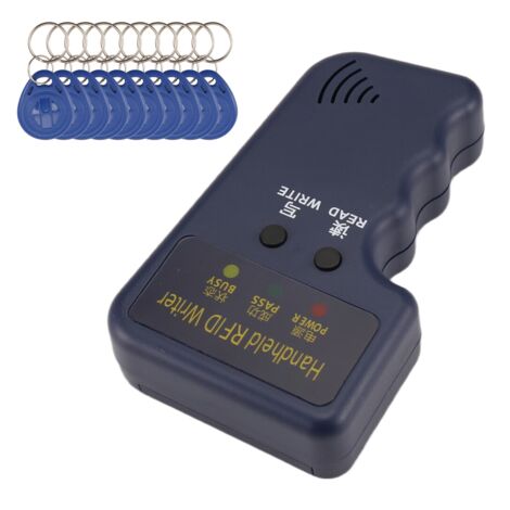 Copieur de Duplicateur D'éCrivain Lecteur RFID 125KHz Tenu dans la Main, Programmeur Cloner Carte D'Identité Mise à Niveau, avec 10 PièCes Cartes RéInscriptibles