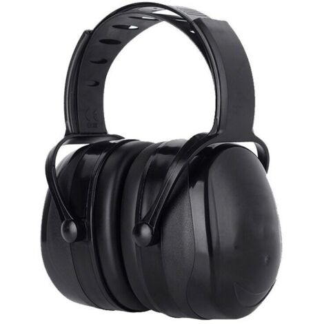 Choyclit – Casque anti-bruit réglable SNR 38 dB – Confort optimal avec coussinets en mousse – Pour environnements bruyants – Couleur noire (1/5)